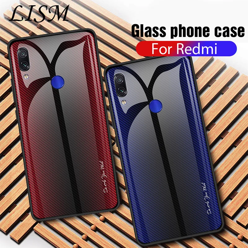 

Texture Glass Cover For Xiaomi Redmi Note 7 5 6 Pro 7A Case For Xiaomi 9 Redmi K20 Xiaomi 9SE Case