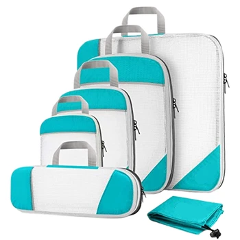 

Travel Portable Compression Storage Bag 6-Piece Waterproof Clothing Underwear Finishing Bag Compressible Double Zipper Storage O