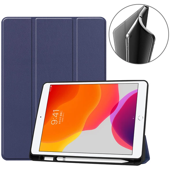 19IPAD 102 KSTBC DBU Чехол для ipad 10,2 чехол для ipad 7 Мягкий ТПУ чехол для планшета с карандашом держатель для ipad 9,7 funda capa - Цвет: 19IPAD 102 KSTBC DBU