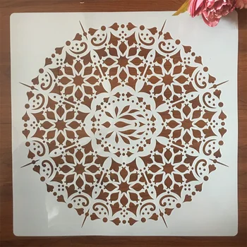 

30*30cm Large Mandala Heart Round DIY Layering Stencils Wall Painting Scrapbook Coloring Embossing Album Decorative Template