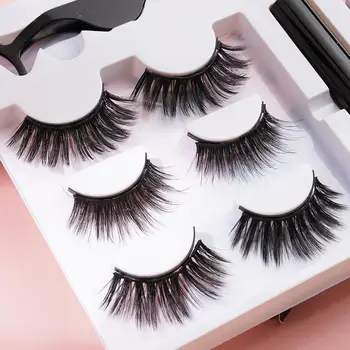 

1 Box magnetic suction false eyelashes Eyelashes Dramatic Magnet False Volume Eyelashes Liquid Silk Eyelashes Eyeliner Magn X7Y1