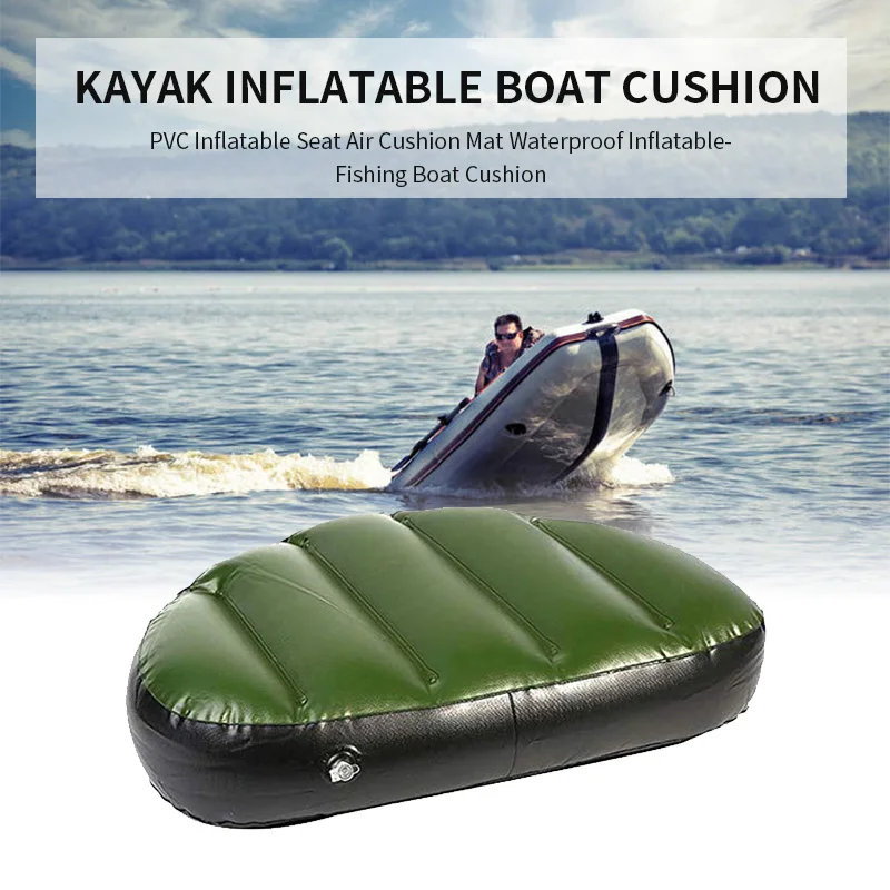 Durable PVC Inflatable Air Cushion Mat Waterproof Fishing Boat Outdoor Pillow For Water Skiing Drifting Sport | Спорт и развлечения