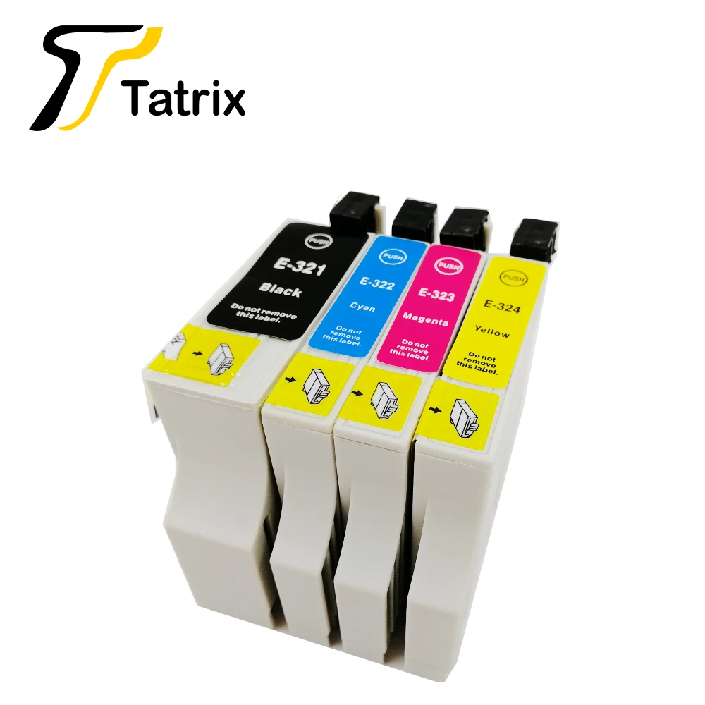 Tatrix 4PK для Epson T0321 T0322 T0323 T0324 чернильный картридж для принтера Epson Stylus C70 C70+ C80 C80N C80WN принтер