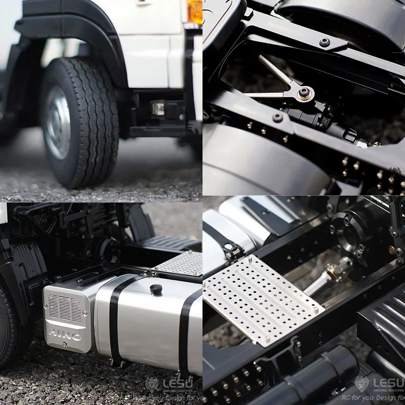 1/14 LESU Hino700 6x4 RC тягач прицеп грузовик Металлическое шасси|Радиоуправляемые