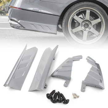 

Car Silver Rear Bumper Lip Molding Trim Cover For Honda Accord 2018 2019 ABS Plastic 4pcs
