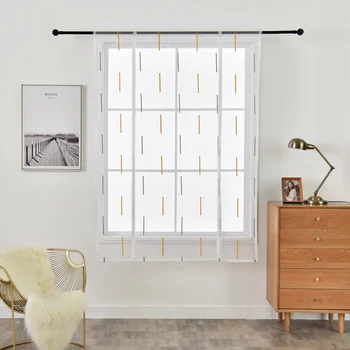 

Lanke Meteor Shower Tree Window Screening,tulle Short Curtains for Living Room Bedroom Kitchen,Printing Drapes Decor 12 Sizes