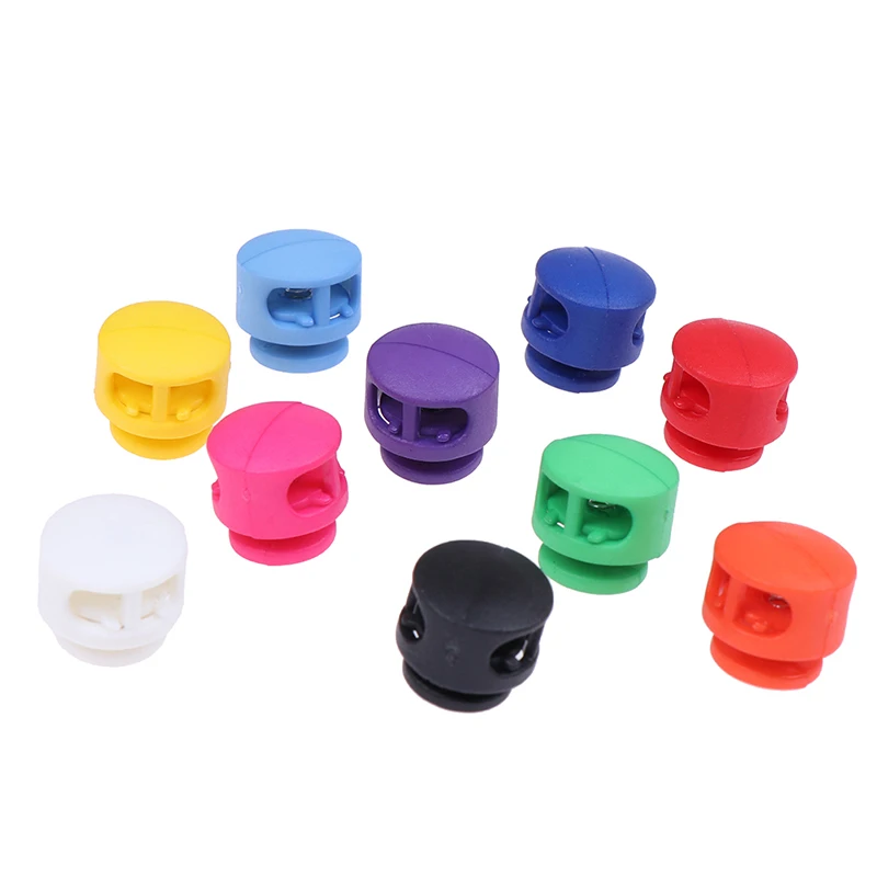 Assorted Colors Cord Lock Stopper Buckles Clamp Toggle Clip Paracord Shoelace Kids Toys Craft Bag Sewing Accessories cord lock stopper detachable stopper cord lock cord stopper cord end lock 10pcs