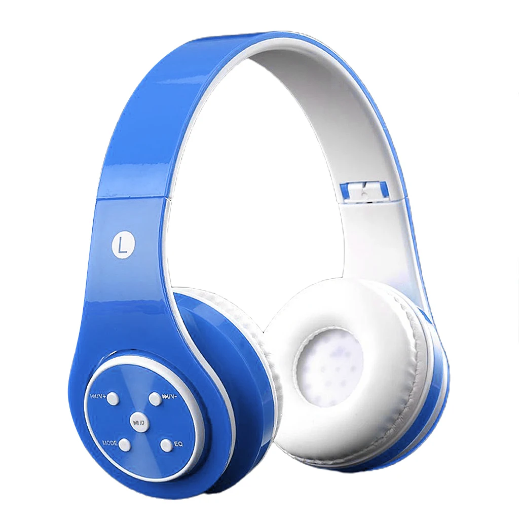 ST6 Head Mounted Wireless Bluetooth Headphone Stereo Over Ear Volume Control Foldable Headset for Boys Girls with Microphone