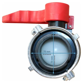 

IBC Container Ball Valve S75x6 (75mm Aluminum Union) S60x6 Coarse Thread For IBC Containers From Schütz