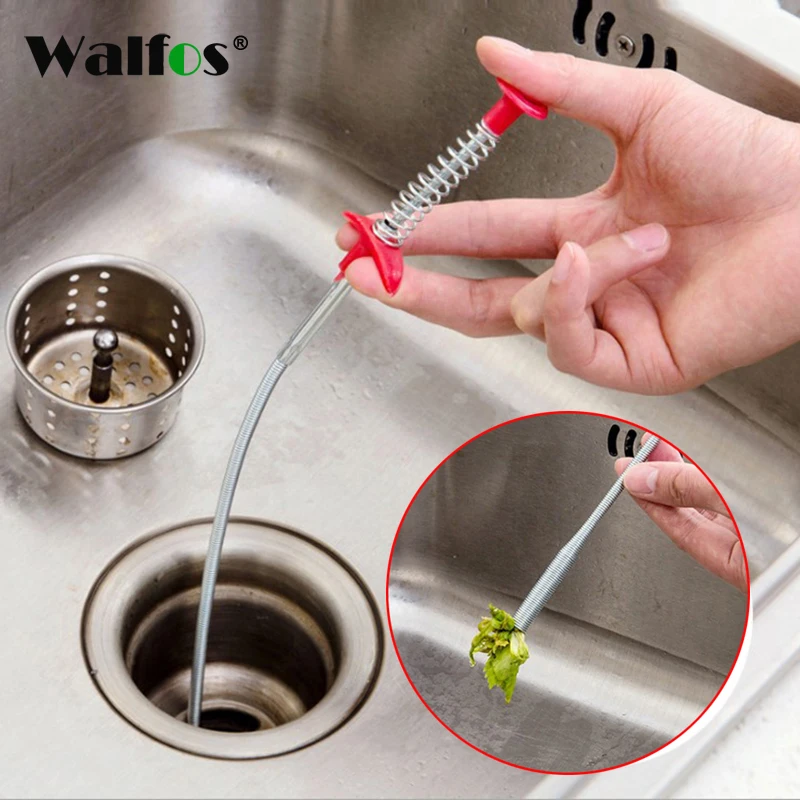 

WALFOS Bendable Brush Sewer Pipeline Dredge Sink Hair Brush Cleaner Kitchen Accessories Toilet Brush Cleaning Tools Long 69cm