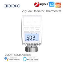 Aleleke Zigbee Thermostat Radiator Valve Temperature Regulator Water Floor Heating Tuya Smart Home Control Google Home Alexa