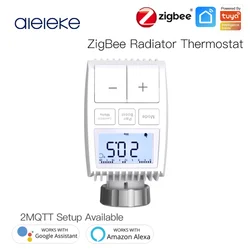 Aleleke Zigbee Thermostat Radiator Valve Temperature Regulator Water Floor Heating Tuya Smart Home Control Google Home Alexa
