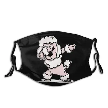 

Dabbing Poodle Funny Reusable Face Mask With Replaceable PM2.5 Filters Fashion Anti Haze Dust Protection Mask Mouth Muffle