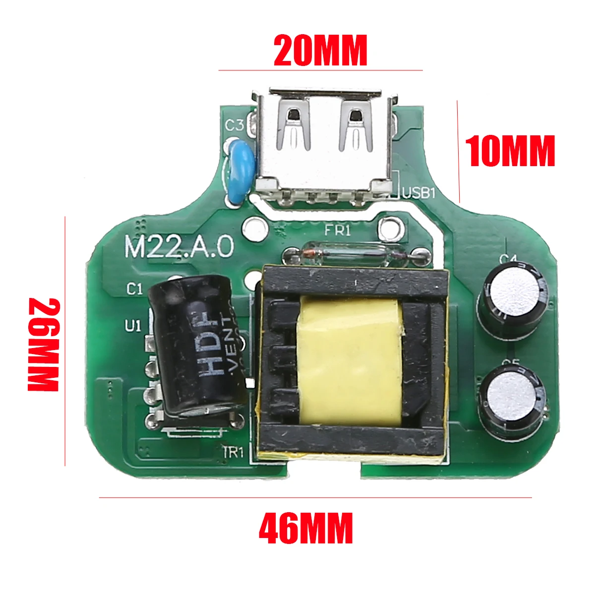

AC-DC USB Interface Output Converter AC 110V 220V 230V to DC 5V 2.1A Power Supply Module for DIY Phone Charger Transformer Board