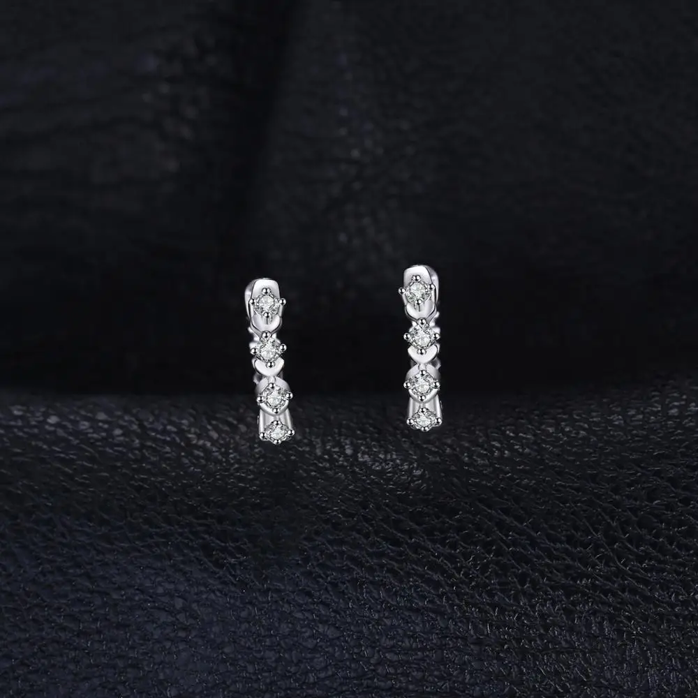 Jewelrypalace Сияющий 0.1ct кубического циркония Серьги-кольца стерлингового серебра 925 пробы обручальные Обручение подарок ювелирные изделия мода Подвески-талисманы