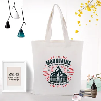 

Text type Canvas Handbag Tote Bag Custom Print Logo Text DIY Daily Use Eco Ecologicas Shopping Bag Reusable Recycle