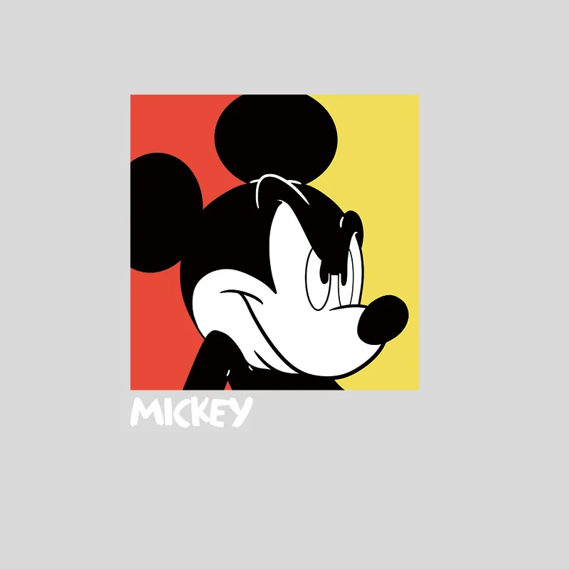 

1pcs Cartoon No Rock And Roll Mickey Thermal Vinyl Cool Sticker Kid Clothes Limited Edition Lovely Minnie Transfer Patch Badge