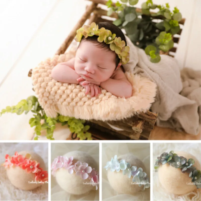 Newborn Photography Props Baby Headwear Flower Baby Hairband Infant Shoot Accessories Infantil Headbands Baby Sweet Props