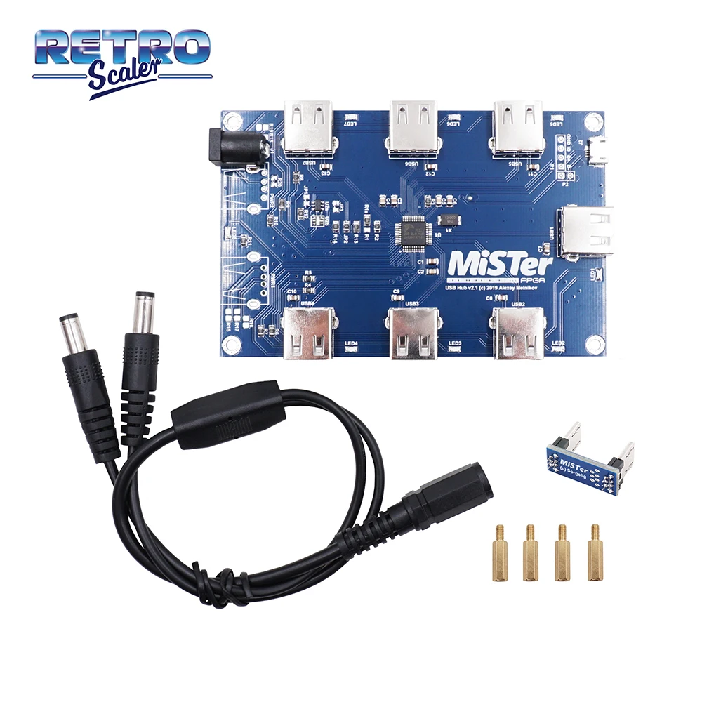 RetroScaler ручная сварка MisTer usb хаб v2.1 плата с 7 портами для FPGA|Запасные части| |