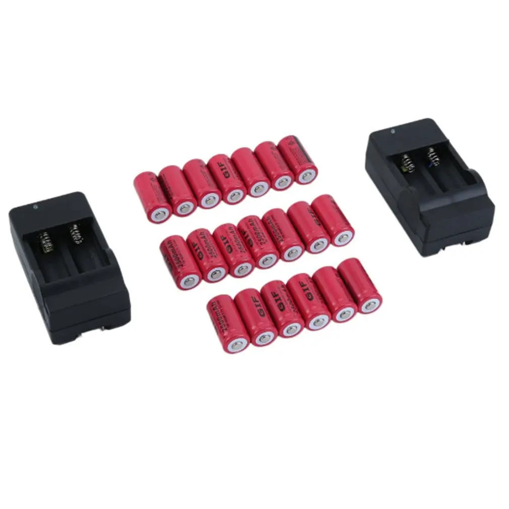 20 Battery 3,7 в 2800 мАч 16340 аккумулятор перезаряжаемый фонарик без батареи/с британским австралийским Европейским чаргейром - Цвет: 20 Battery