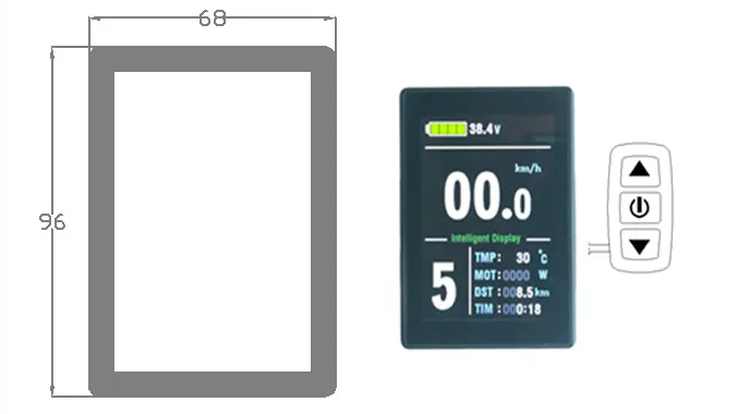 KT lcd 8S lcd 5 Электрический велосипед lcd дисплей 24v 36v 48v измеритель скорости - Цвет: lcd8s 5pins Normal