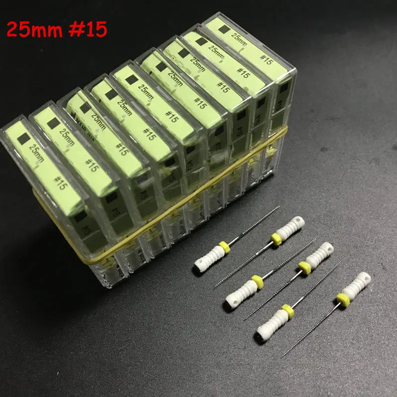 

20packs Endodontic Root Canal K Files Dental K-File 25mm #15Hand Use files Endodontic Instruments Dentist Tools
