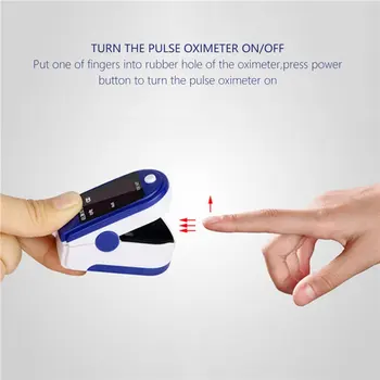 

Finger pulse oximeter new home blood oxygen saturation monitor ABS PC Low power consumption Automatic standby or sleep
