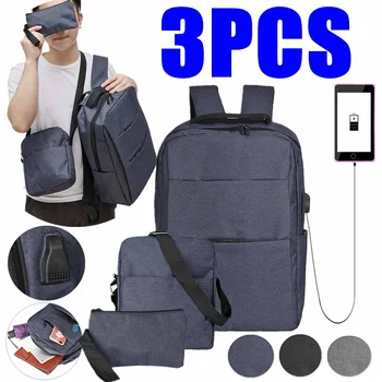 

3IN1 Laptop USB Backpack School Bag Rucksack Anti Theft Men Backbag Travel Daypacks Male Leisure Backpack Mochila Feminina 2020