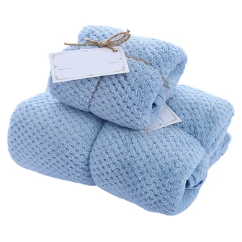 

Thicken Hand Home Towel Set Beach Easy Clean Gift Absorbent Portable Coral Fleece High Density Breathable Bath Wrap Soft