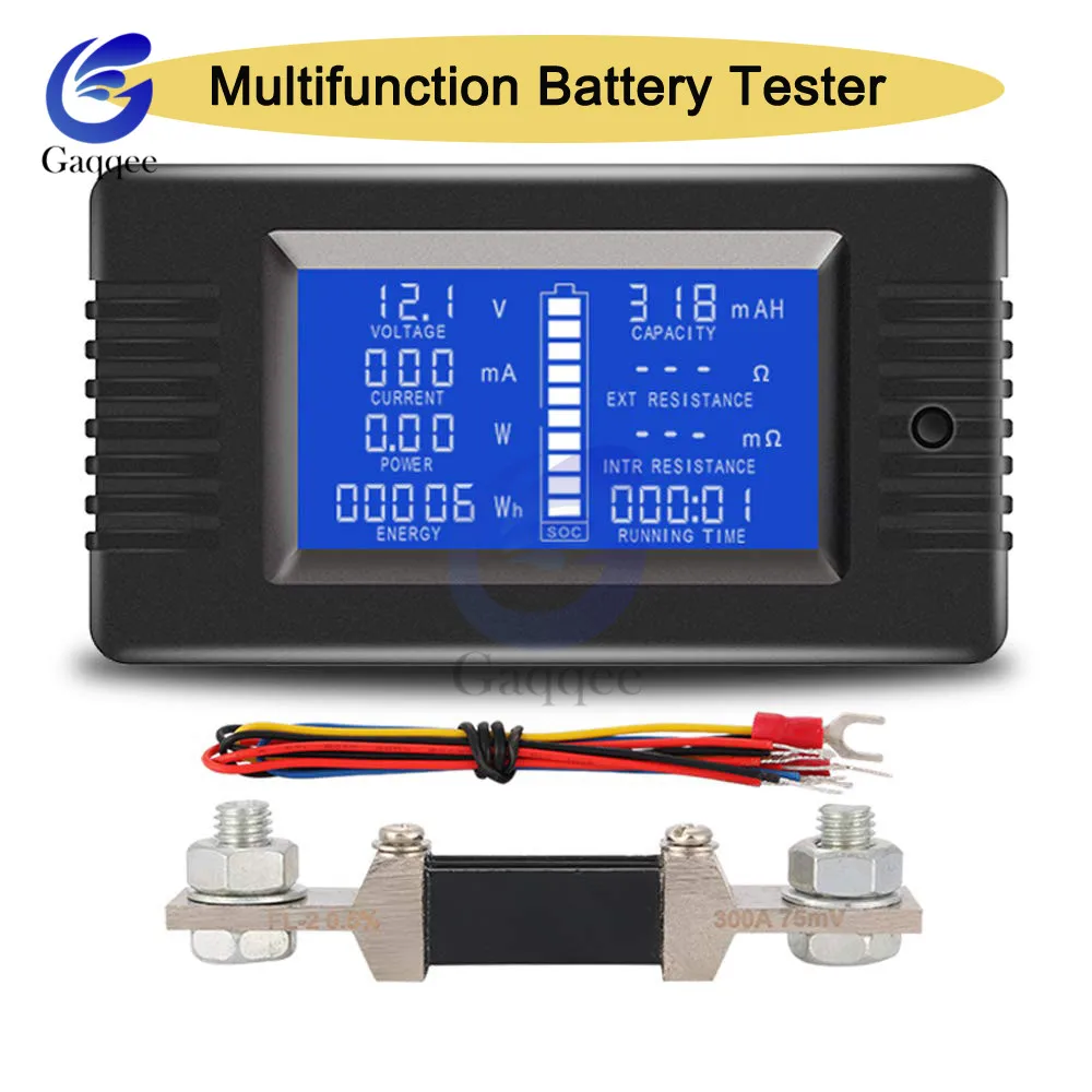 DC 0-200V Voltage Solar Power Meter Multifunction Battery Tester Monitor E4T6 