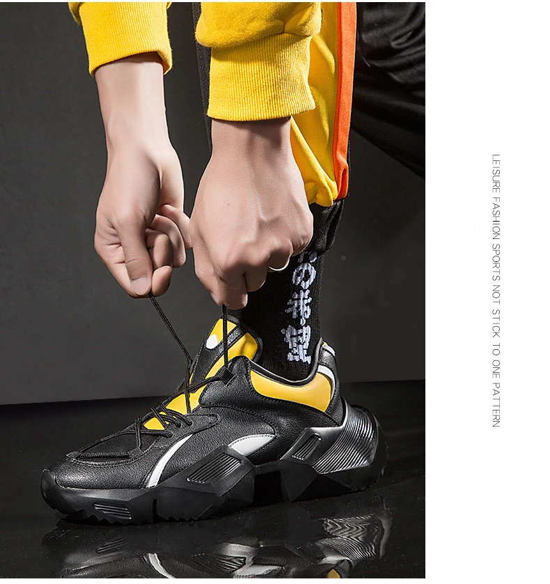 Осенняя мужская прогулочная обувь; качественные дышащие кроссовки из искусственной кожи для папы; модные уличные кроссовки на шнуровке; Мужская обувь для взрослых