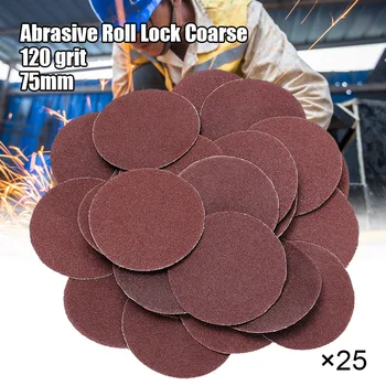 

25pcs 120 Grit Sanding Disc R Type Discs Abrasive Roloc Disc Polishing Tool for Surface Best Price