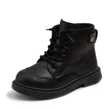 

Martin Boots Spring and Autumn New Boys' Boots Girls' Short Boots Single Boots Princess Boots British Style Big Children 26-37