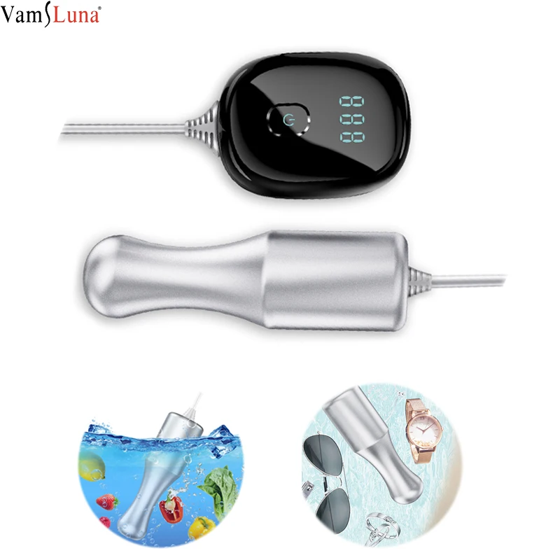 Portable Ultrasonic Cleaner Cleaning Rod Fruit Clothes Glasses Teeth Dental Tableware Underwater Washer For Home Cleaning