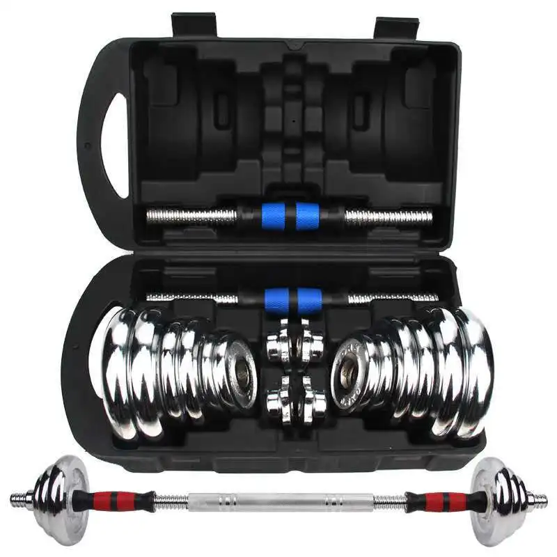 Dumbbell Factory Direct Men Electroplating Dumbbells Gift Set 30KG Electroplating Dumbbells Barbell Packaged Combination
