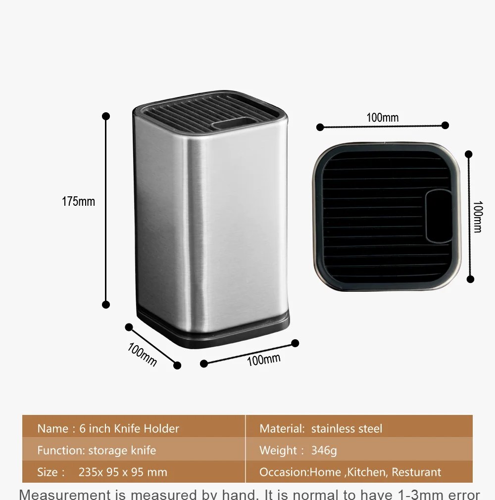 Бренд Qing, стальной держатель для кухонных ножей, большая емкость, Многофункциональный блок для ножей, подставка, держатель для инструментов, аксессуары для приготовления пищи - Цвет: 6 inch knife holder