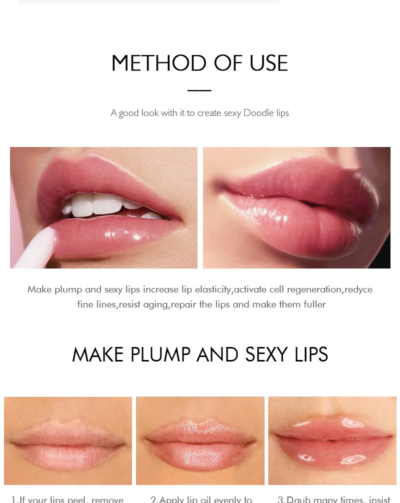 3ml Instant Volumising Lips Plumper Repairing Reduce Lip Fine Lines Mask Long Lasting Moisturizer Care Lip Oil Sexy Plump Serum