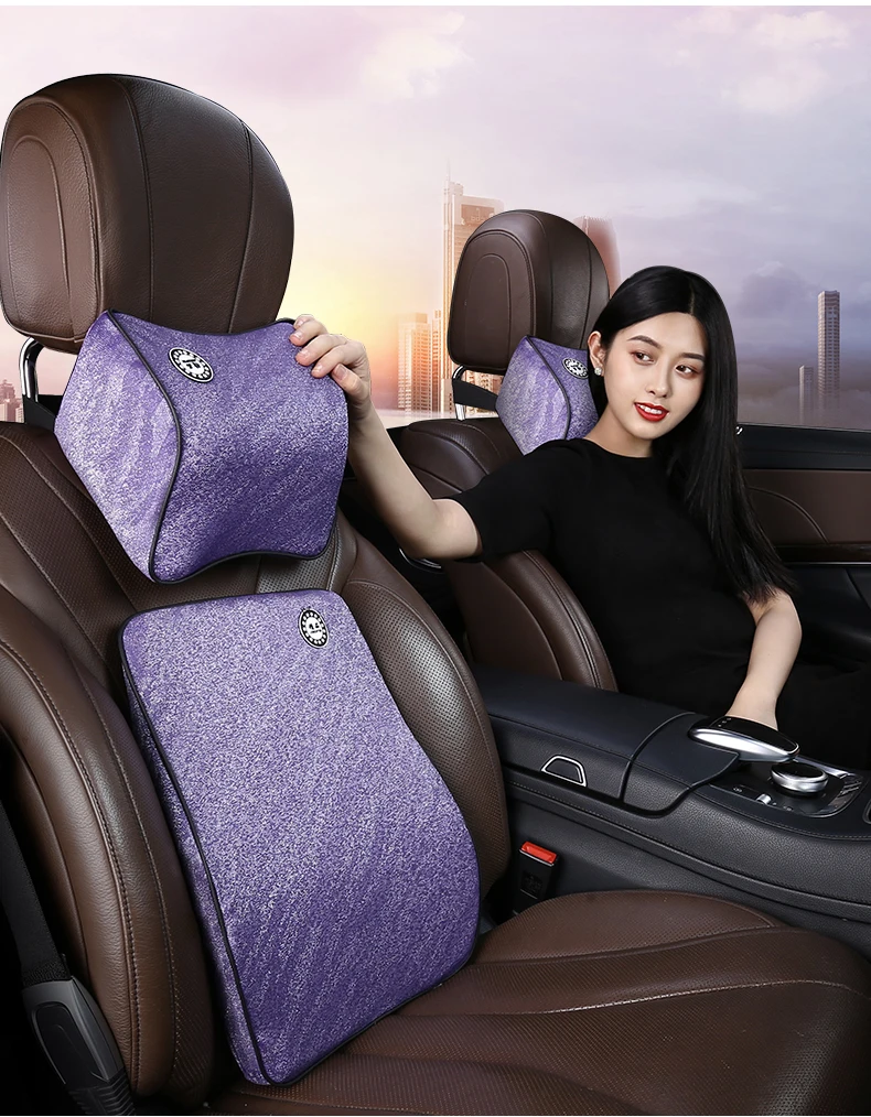 Hand-stitchedCar memory cotton headrest neck pillow waist pillow Car for Acura TL 2004 2005 2006