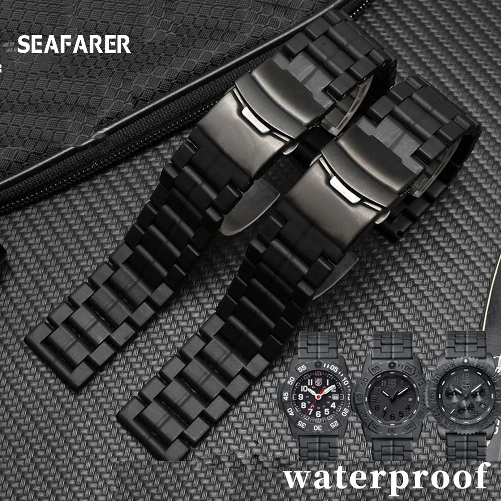 Ремешок Luminox мужской водонепроницаемый из пластика и волокна спортивный браслет