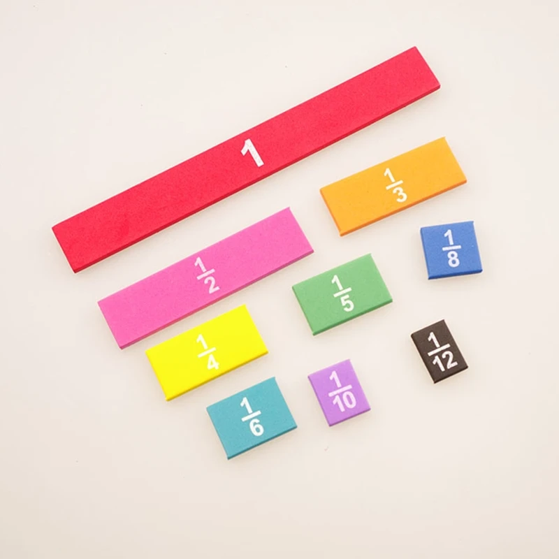 51 Pcs/Set Rainbow Fraction Cube Children Early Educational Math Toys Kids Learning Educational Toy Montessori Baby Toy 2