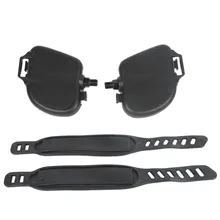 ABGZ-1Pair педаль для велотренажера Расширенная педаль для велосипеда с педальные ремни для велотренажера