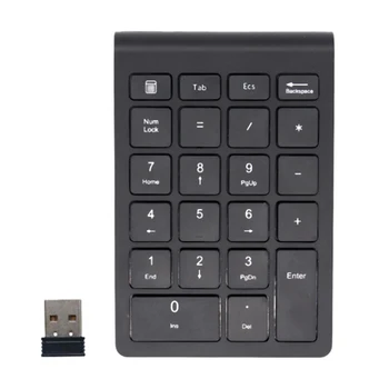 

Wireless Number Pad, Numeric Keypad 22 Keys Portable 2.4 GHz Extensions for Laptop, PC, Desktop, Surface Pro, Notebook
