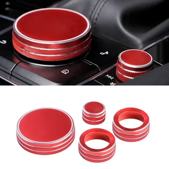 

Interior Knob Trim Red Center Console Cover Replacement Accessories Car