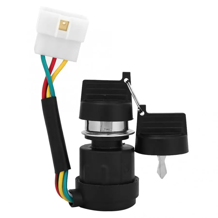 

5 Wires Ignition Key Switch with 2 Keys On Off Start for 178F/186F Air Cooled Diesel Engine Tiller Start Switch