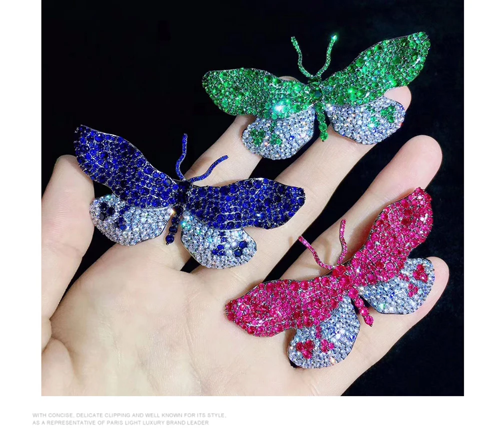 Alta Qualidade Feminino Bonito Buttyfly Moda Estilo Broche cz 1 Joias e Acessórios