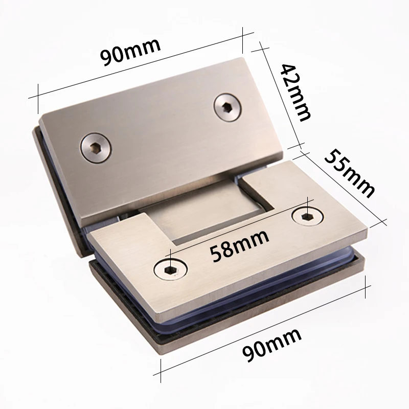 Precision cast 304 bathroom clip 135 degree stainless steel glass door hinge frameless shower room | Обустройство дома
