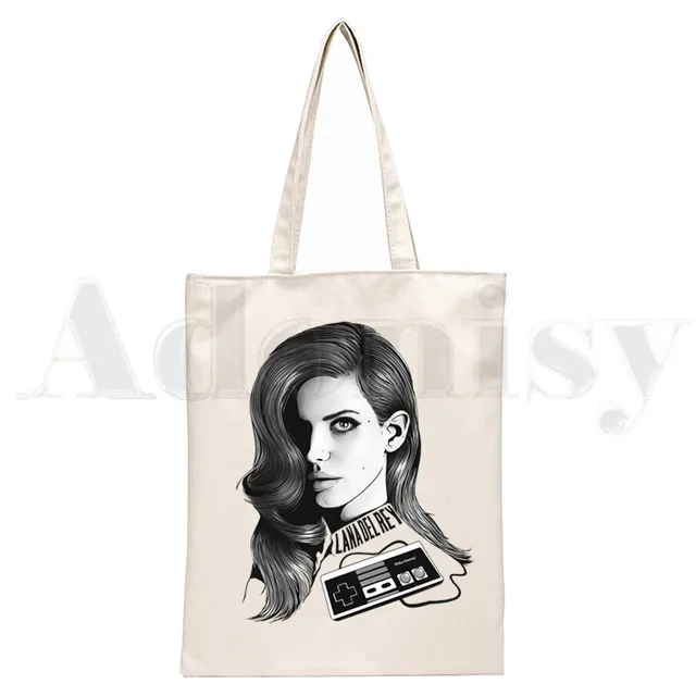 Lana Del Rey LOGO Printed Graphic Hipster Cartoon Print Shopping Bags Girls Fashion Casual Pacakge Hand Bag N1494P