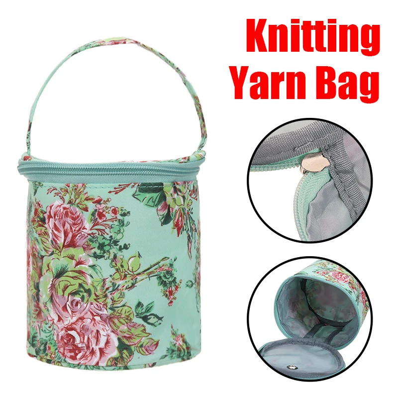 Knitting Bag Storage Wool Yarn Crochet Sewing Needle Handbag Weaving Tool Tote Oxford Cloth for Home Daily Use | Дом и сад