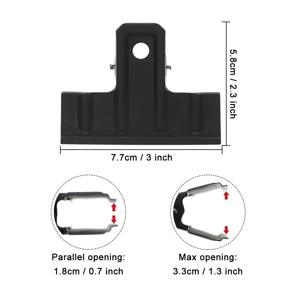 10Pcs/PACK Black Metal Binder Clips File Paper Clip Photo Stationary Office Supplies