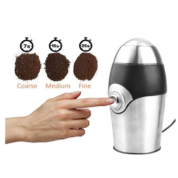 

1pc Electric Coffee Grinder Stainless Steel Multi-funtional Coffee Bean Nuts Grinder Household Coffeeware Kitchen Tools